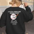 My Boy Might Not Always Swing Humors Baseball Mom Women's Sweatshirt Back Print