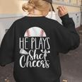 Cheer Baseball Mom Baseball And Cheer Mother Women's Sweatshirt Back Print