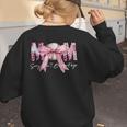Coquette Baseball Mom Sorry Can't Baseball Bye Mother's Day Women's Sweatshirt Back Print