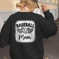 Custom Baseball Mom Number 14 Heart For Mom Women's Sweatshirt Back Print