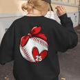 Custom Baseball Mom Number 25 Heart For Mom Mommy Women's Sweatshirt Back Print Custom Baseball Mom Number 25 Heart For Mom Mommy Women's Sweatshirt Back Print