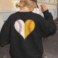 Cute Love Baseball Fast Pitch Softball Heart Baseball Mom Women's Sweatshirt Back Print Cute Love Baseball Fast Pitch Softball Heart Baseball Mom Women's Sweatshirt Back Print