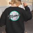 Cute Mama Script Font On Baseball Mom Women's Sweatshirt Back Print Cute Mama Script Font On Baseball Mom Women's Sweatshirt Back Print