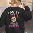 Dabbing Easter Baseball Mom Mother's Day Bunny Sunday Egg Women's Sweatshirt Back Print