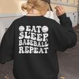 Eat Sleep Baseball Repeat Baseball Lover Baseball Mom Girls Women's Sweatshirt Back Print Eat Sleep Baseball Repeat Baseball Lover Baseball Mom Girls Women's Sweatshirt Back Print