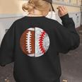 Football Baseball Player Football Baseball Mom Women's Sweatshirt Back Print