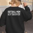 FUNNY Softball Mom Like A Baseball Mom But Smarter Women's Sweatshirt Back Print FUNNY Softball Mom Like A Baseball Mom But Smarter Women's Sweatshirt Back Print
