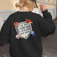 My Girl Might Not Always Swing But I Do Baseball Mom Mama Women's Sweatshirt Back Print