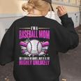 I'm A Baseball Mom Baseball Pitcher Catcher Baseball Player Women's Sweatshirt Back Print I'm A Baseball Mom Baseball Pitcher Catcher Baseball Player Women's Sweatshirt Back Print