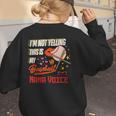 I'm Not Yelling This Is My Baseball Nana Voice Baseball Mom Women's Sweatshirt Back Print