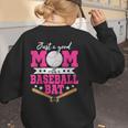 Just A Good Mom With A Baseball Bat Baseball Mom Women's Sweatshirt Back Print