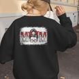 Leopard Baseball Mom Mama Mother's Day Son Daughter Boys Women's Sweatshirt Back Print