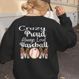 Loud And Proud Baseball Mom Messy Bun 2024 Women's Sweatshirt Back Print Loud And Proud Baseball Mom Messy Bun 2024 Women's Sweatshirt Back Print