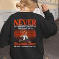 Love Of A Baseball Mom Pitcher Catcher Baseball Player Women's Sweatshirt Back Print