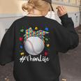 Messy Ball Puzzle Baseball Mom Life Autism Awareness Month Women's Sweatshirt Back Print Messy Ball Puzzle Baseball Mom Life Autism Awareness Month Women's Sweatshirt Back Print