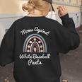 Moms Against Baseball Pants Baseball Mom Rainbow Women's Sweatshirt Back Print