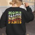 Moms Against Baseball Pants Retro Baseball Mom Women's Sweatshirt Back Print