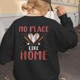 No Place Like Home Baseball Mom Kids Family Fun Women's Sweatshirt Back Print No Place Like Home Baseball Mom Kids Family Fun Women's Sweatshirt Back Print