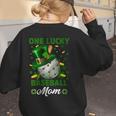 One Lucky Baseball Mom St Patricks Day One Lucky Mom Women Women's Sweatshirt Back Print