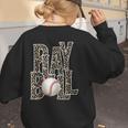 Play Ball Women Graphic Baseball Mom Baseball Women's Sweatshirt Back Print