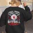 Proud Baseball Mom For Women Mom Baseball Mama Women's Sweatshirt Back Print Proud Baseball Mom For Women Mom Baseball Mama Women's Sweatshirt Back Print