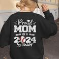 Proud Mom Of a 2024 Senior Baseball Mom 2024 Graduate Women's Sweatshirt Back Print Proud Mom Of a 2024 Senior Baseball Mom 2024 Graduate Women's Sweatshirt Back Print