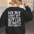 Proud Sassy Baseball Mom Women's Sweatshirt Back Print