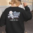 Proud Senior Mom Class Of 2024 Baseball Mom Graduate School Women's Sweatshirt Back Print Proud Senior Mom Class Of 2024 Baseball Mom Graduate School Women's Sweatshirt Back Print
