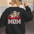 Retro Coffee Baseball Mama Mother's Day Baseball Mom Women's Sweatshirt Back Print