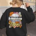 Retro Groovy Baseball Mom Family Matching Women Women's Sweatshirt Back Print Retro Groovy Baseball Mom Family Matching Women Women's Sweatshirt Back Print