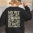 Sassy Baseball Mom Women's Sweatshirt Back Print