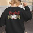Sport Mom Leopard Mother's Day Baseball Mommy Mama Women's Sweatshirt Back Print Sport Mom Leopard Mother's Day Baseball Mommy Mama Women's Sweatshirt Back Print