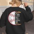 It Takes a Lot Of Balls To Be a Baseball Mom Women's Sweatshirt Back Print