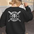 I Teach My Kids To Hit & Steal Baseball Mom Women's Sweatshirt Back Print