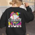 Tie Dye Baseball Mom Baseball Mama Sport Mother's Day Women's Sweatshirt Back Print