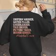 Uniform Washer Water Filler Cheerleader Baseball Mom Women's Sweatshirt Back Print Uniform Washer Water Filler Cheerleader Baseball Mom Women's Sweatshirt Back Print