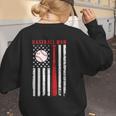 Vintage Baseball Flag Women Baseball Mom Women's Sweatshirt Back Print Vintage Baseball Flag Women Baseball Mom Women's Sweatshirt Back Print