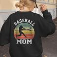 Vintage Baseball Mom Baseball Lover Women's Sweatshirt Back Print