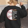 Warning Baseball Mom Will Yell Loudly Women's Sweatshirt Back Print Warning Baseball Mom Will Yell Loudly Women's Sweatshirt Back Print
