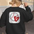 Womens Bleached Custom Baseball Mom Number 4 Heart For Mom Women's Sweatshirt Back Print Womens Bleached Custom Baseball Mom Number 4 Heart For Mom Women's Sweatshirt Back Print