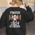 Womens Proud Mom Of a 2024 Senior Class Of 2024 Baseball Mom Women's Sweatshirt Back Print Womens Proud Mom Of a 2024 Senior Class Of 2024 Baseball Mom Women's Sweatshirt Back Print
