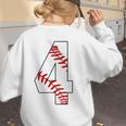 4 Laces 4th Birthday Boy Four Years Baseball Mom T-Shirt Women's Sweatshirt Back Print 4 Laces 4th Birthday Boy Four Years Baseball Mom T-Shirt Women's Sweatshirt Back Print