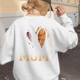 Ball Mom Heart Basketball Baseball Mom Premium Women's Sweatshirt Back Print Ball Mom Heart Basketball Baseball Mom Premium Women's Sweatshirt Back Print