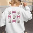 Baseball Boys Girls Baseball Mom Tee Pink Bow Baseball Women's Sweatshirt Back Print Baseball Boys Girls Baseball Mom Tee Pink Bow Baseball Women's Sweatshirt Back Print