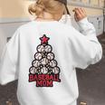 Baseball Christmas Tree Proud Baseball Mom Tee Women's Sweatshirt Back Print