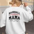 Baseball Mama Lets Go Boys Mother Baseball Mom Women's Sweatshirt Back Print Baseball Mama Lets Go Boys Mother Baseball Mom Women's Sweatshirt Back Print