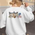 Baseball Mama Leopard Baseball Mom Mother's Day Women's Sweatshirt Back Print