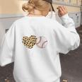 Baseball Mama For Baseball Mom Leopard Game Day Women's Sweatshirt Back Print