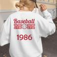 Baseball Mom Since 1986 Women's Sweatshirt Back Print