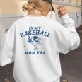 In My Baseball Mom Era Retro Game Day Mama Groovy Season Raglan Baseball Tee Women's Sweatshirt Back Print
